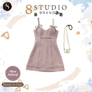 Lalisa999ราคาถูกที่สุด!! 8 Studio Brand PINK DRESS