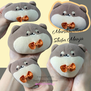 ตุ๊กตาเจ้าก้อนชิบะชิใจ เนื้อมาช น่ารักอ้วนกลม มีเม็ดถ่วง ป้าย EIKOH Palm-sized Marshmallow Shiba Inu Manjū