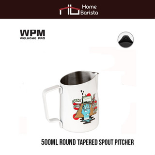 WPM 450ml (White) "Hold Fast Pour Slow" Milk Pitcher