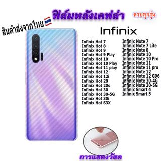 ฟิล์ม ฟิล์มกันรอยหลัง เคฟล่า สำหรับ!Infinix Hot7|Hot8|Hot9|Hot10|Hot11|Hot12|Hot20|Hot30|Note7|Not8|Not11|Not12|Not30