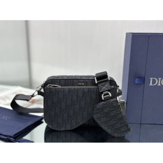 กระเป๋าสะพายข้างพร้อมส่ง New dior SADDLE TRIPLE POUCHเทพ