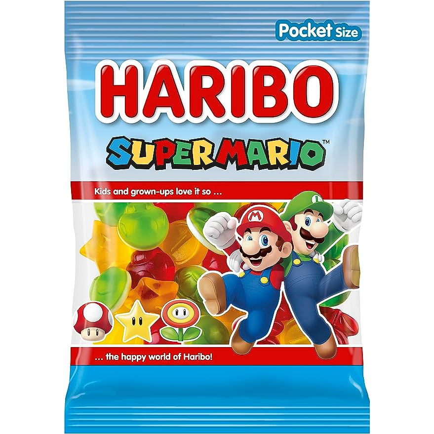 พร้อมส่ง LIMITED Haribo Super Mario - Fruit Gummy 75g เยลลี่ ฮาริโบ ลาย ซุปเปอร์ มาริโอ