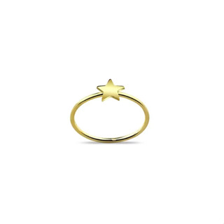 Gold-plated silver star ring, chic design/แหวนดาวเงินชุบทอง ดีไซน์เก๋