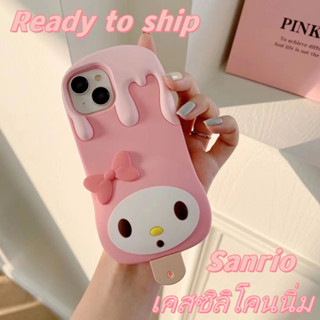 ✨NEW✨เคสไอโฟน 14 Pro Max 13 12 11 เคส for iPhone 13 Sanrio เมโลดี้ เคสซิลิโคนนิ่ม พกง่ายๆ การป้องกันการตก Case