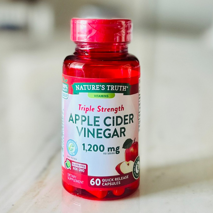 Exp 07/26 Nature's Truth Apple Cider Vinegar 60 vegetarian capsules 1200 Mg แอปเปิ้ลไซเดอร์แบบเม็ดแคปซูล