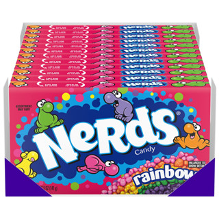 *พร้อมส่ง*Wonka Nerds Candy Rainbow 141g (Exp.09/2024)กล่องใหญ่ ขนมอเมริกา ขนมนำเข้า Nerds ขนมอร่อยมาก ต้องลอง