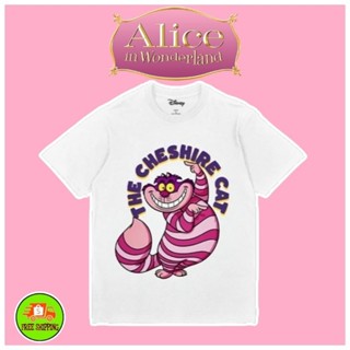 เสื้อDisney ลาย The Cheshire Cat สีขาว ( TM-011 )