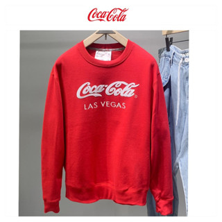 เสื้อcoke  สเวตเตอร์ โค้ก แต่งลายปัก 🛑Coca Cola 🛑 งานแบรนด์แท้ 💯% (TS186)