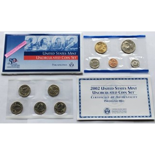 USA ชุดเหรียญ 10 เหรียญ ปี 2002-P