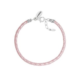 SINGLE LEATHER BRACELET-Mystic Pink สร้อยข้อมือหนัง