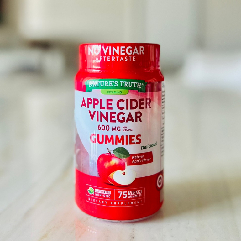 Nature's truth apple cider vinegar 75 gummies  600 Mg ผลิตจากแอปเปิ้ลสด อยู่ในรูปแบบกัมมี่