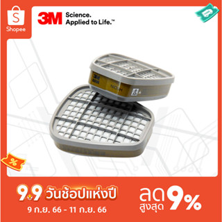 3M™ 6006 Multi-Gas ตลับกรองไอฟอร์มัลดีไฮด์และไอระเหยสารตัวทำละลาย ไส้กรองคู่ (2ชิ้น)