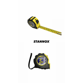 ตลับเมตร STANNOX (ราคาต่อโหล 12 อัน) 5m X25mm  หุ้มยาง มีกันกระแทก กันตก