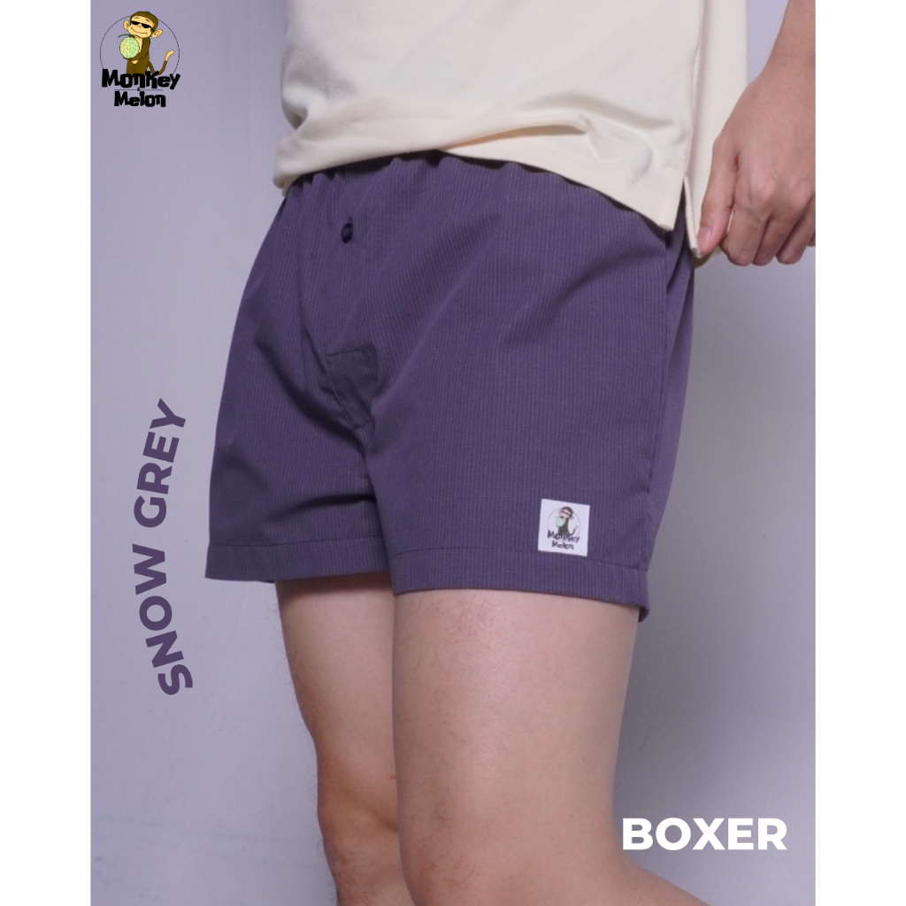 Monkey&Melon กางเกง Boxer สี Snow Grey