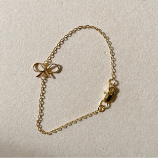 Bow - 14k gold plated Dainty Bracelet