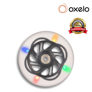 ล้อสกู๊ตเตอร์แบบมีไฟกะพริบขนาด 125 มม. (สีดำ) OXELO
