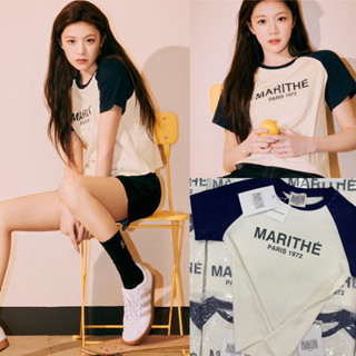 𝑁𝑒𝑤 𝐶𝑜𝑙𝑙𝑒𝑐𝑡𝑖𝑜𝑛 ✨✨  MARITHE T-shirt เสื้อยืด MARITHE รุ่นใหม่ ชนช็อป น่ารักมากกก ดีเทล LOGO สกรีน