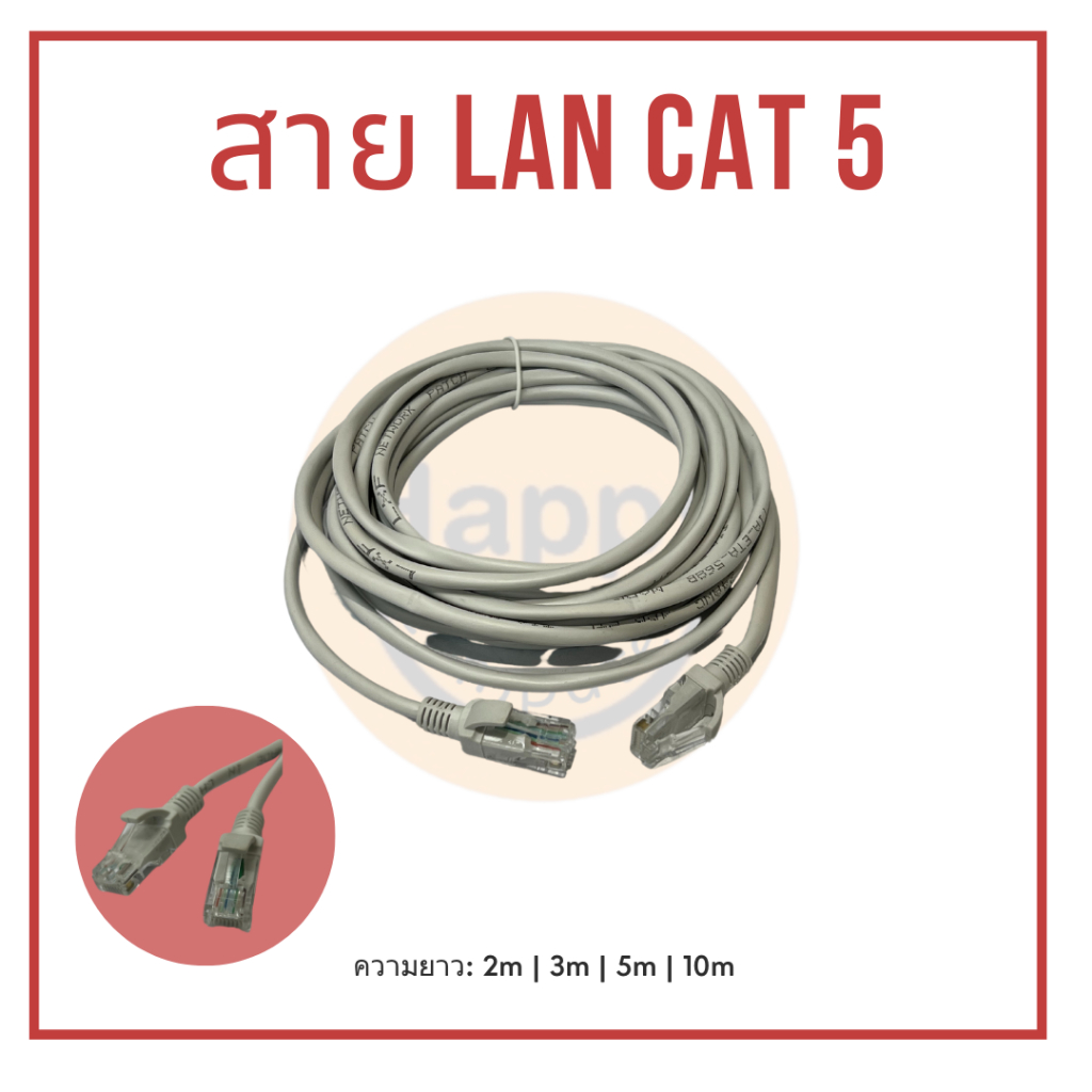 [พร้อมส่ง] สาย LAN CAT 5 ยาว 2m - 10m