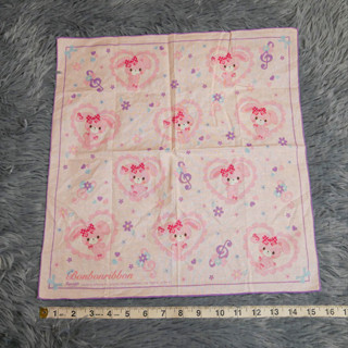 ผ้าเช็ดหน้า ลาย กระต่าย BonbonRibbbon ผ้าเช็ดหน้ามือสอง