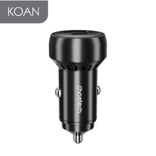 หัวชาร์จในรถ Choetech Dual USB-C and USB-A 60W Car Charger