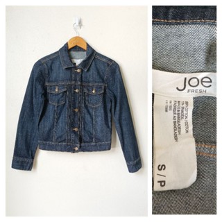 JOE FRESH แจ็กเก็ตยีนส์ สีเข้ม ผ้ายืด  Size S รอบอก 34 นิ้วค่ะ