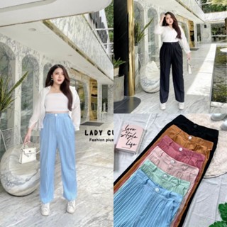 กางเกงทรงลุงไซส์ใหญ่ ผ้าด็อบบี้พริ้วสวย ใส่สบายไม่ร้อน สาวพลัสไซส์ใส่เที่ยวใส่ทำงานได้