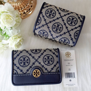 🎀(สด-ผ่อน) Shop Tory Burch 88727 Mini T Monogram Tri-Fold