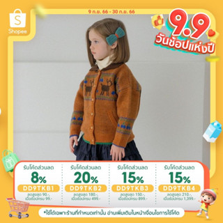 「สินค้าลิขสิทธิ์แท้」Iris kids IKS080205 autumn  Deer sweater jacket เสื้อแขนยาวเด็ก