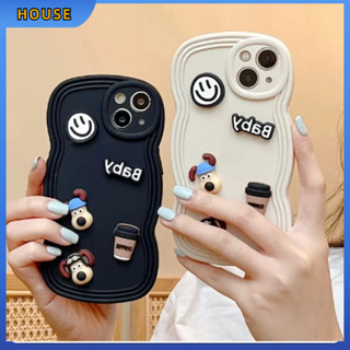 💲คูปองเคลม💲เคสไอโ case for iphone 11 12 ลูกสุนัข 3 มิติ เคส 14 13 12 11 pro max วัสดุซิลิโคน ป้องกันการตก ป้องกันการตก