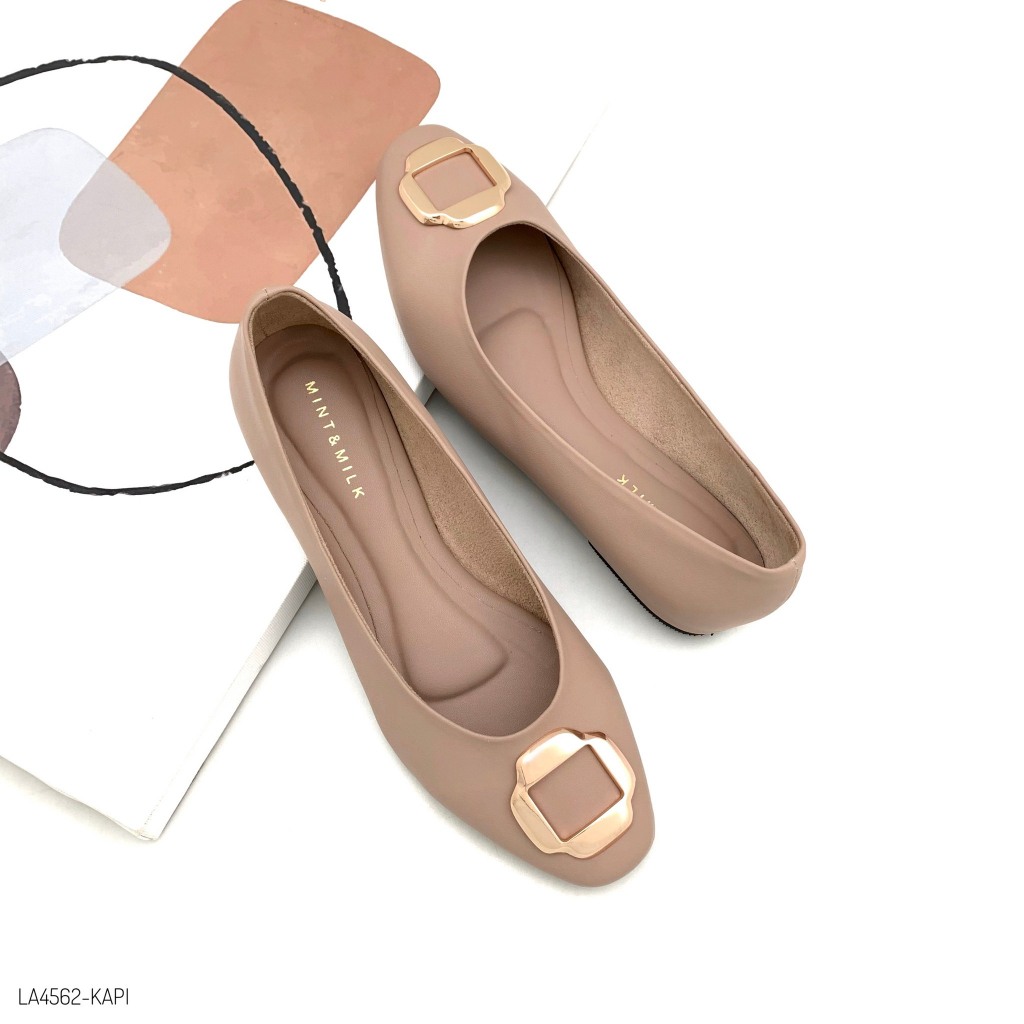 HaloBangkok รองเท้า Flat Shoes หนังไมโครไฟเบอร์ รุ่น LA4562