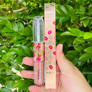 สี147 Alluring/KIKO New Happy Birthday Unlimited Double Touch 6 ml.ลิควิดลิปสติก 2 หัวแปรง