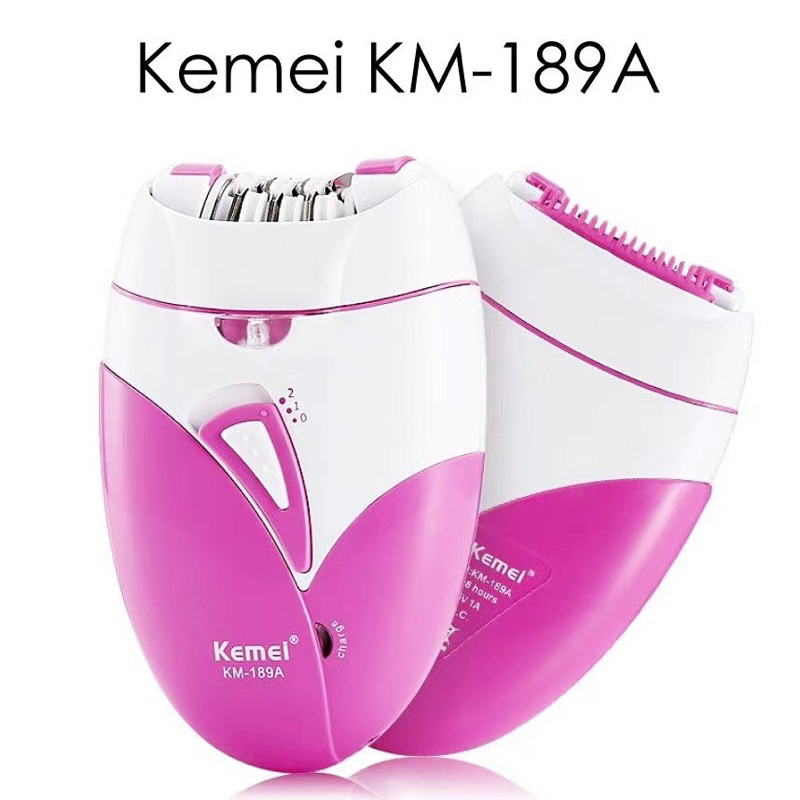 Kemei KM189A ⚡️⚡️เครื่องถอนขนไร้สาย โกนขนรักแร้ ขนแขนขา ชาร์จไฟผ่าน USB Kemei KM189A
