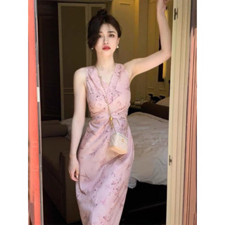 พรี Daisy Pink Dress ทรงสวย มีซับใน ซิปหลัง