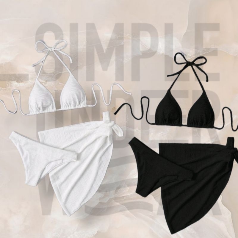 021 Simple Underwear bikini ชุดเซต 3 ชิ้น