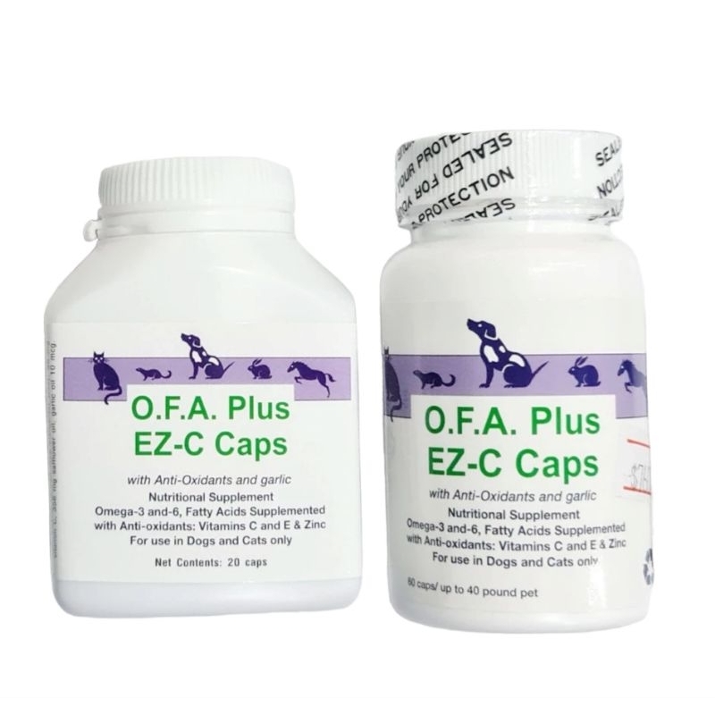 OFA Plus EZ-C Caps 1-18 กก ( เขียว ) อาหารเสริมบำรุงขน และผิวหนัง สุนัข-แมว