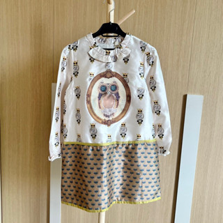 เดรสป้าย Cherry princess Size S ผ้าเงาหนามีซับใน ซิปหลัง