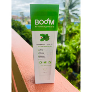 ยาสีฟัน boom nutrition toothpaste ช่วยให้ฟันขาว ลมหายใจสดชื่น ยาสีฟันสมุนไพรเนื้อเจล ยาสีฟันบูม (Exp.09/25)