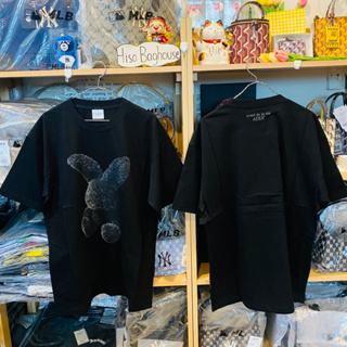 🖤พร้อมส่ง เสื้อ ADLV BLACK FUZZY RABBIT SHORT SLEEVE T-SHIRT BLACK