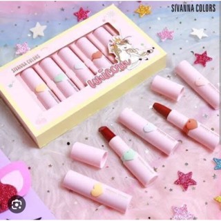 พร้อมส่ง !!Sivanna COLORFUL UNICORN magic lipstick collection : HF4025