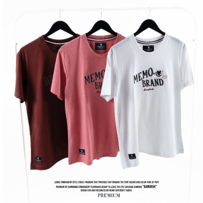 AEIOU เสื้อยืด Memo Supersoft Premium งานปัก รุ่น Memo Bangkok สินค้าลิขสิทธิ์แท้