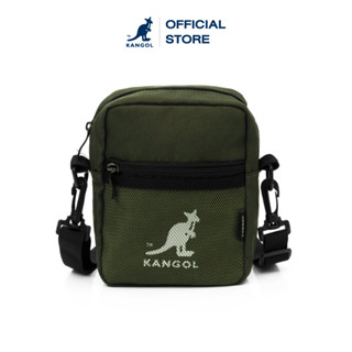 KANGOL Bag กระเป๋าสะพายข้างแฟชั่น ลาย KANGOL สีดำ,เขียวเข้ม 60553014