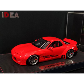 โมเดลรถRX71/18 โมเดลรถRX7RocketBunny โมเดลรถ Mazda RX7 Rocket Bunny Make up Idea 1:18  ราคา ok โมเดลรถของขวัญ