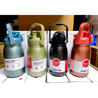 กระบอกน้ำเก็บอุณหภูมิ งานหูหิ้ว 1,000 ml. งานสแตนเลส316