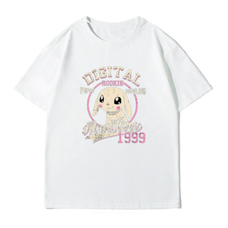 Digimon Adventure เสื้อยืดแขนสั้นผ้าฝ้ายลาย Puppy Beas ใหม่พิมพ์ลายผู้หญิงน่ารัก