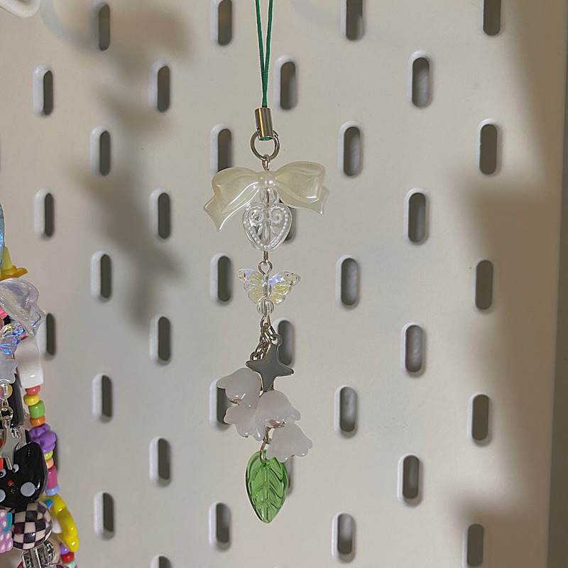 keychain พวงกุญแจลูกปัด สายคล้องโทรศัพท์มือถือ