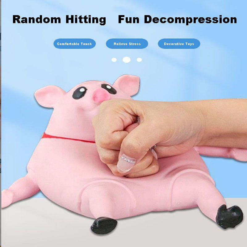 ตรามังกร หมูบีบ ตุ๊กตาหมู บีบ ยืดได้ นุ่มนิ่ม บีบอัด ตุ๊กตาซิลิโคนยางนิ่ม ลดความเครียด