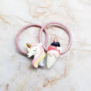 แบรนด์ hello_lulu_  ยางยูนิคอน&amp;ไอติม🦄🍦 น้องผมน้อยๆก็รัดได้ค่ะ ขนาดวง 3 cm