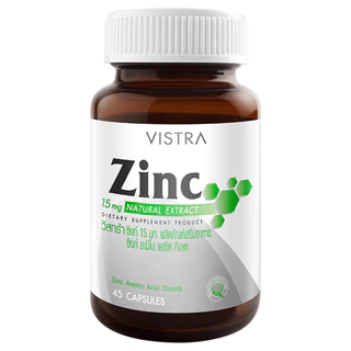 VISTRA Zinc 15 Mg (45 Caps) วิสทร้า ซิงก์ 15 มก.
