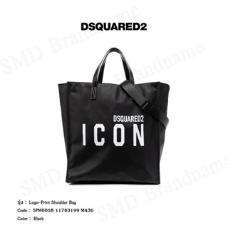 Dsquared2 กระเป๋าสะพาย รุ่น Logo-Print Shoulder Bag Code: SPM0058 11703199 M436