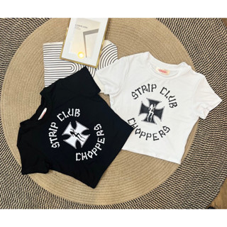 🌈New-in เสื้อครอปแขนสั้น สกรีน Star club